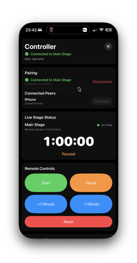 Remote Controller screen