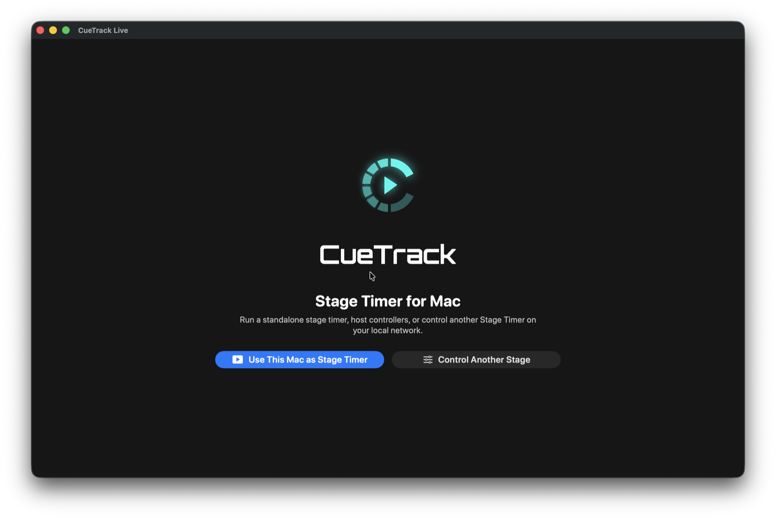 CueTrack Live Mac stage timer